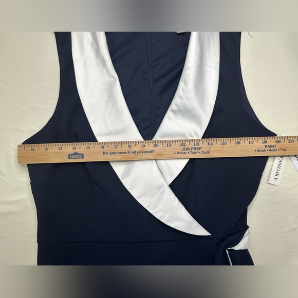 😍 SHELBY &  PALMER Fitted navy and white dress NWT Size 14 - Picture 5 of 6